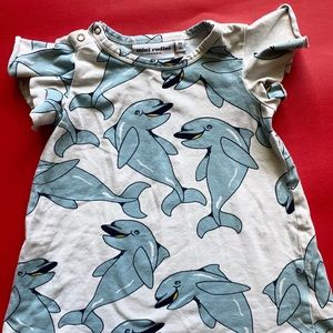 Mini Rodini Dolphin Dress (size 18m) flexible fit